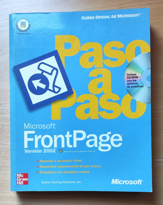 A copy of Microsoft Frontpage (2002)